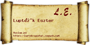 Lupták Eszter névjegykártya